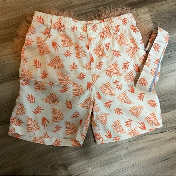 Soft Surroundings Palm Print Linen Short Size M - Picture 1 of 10